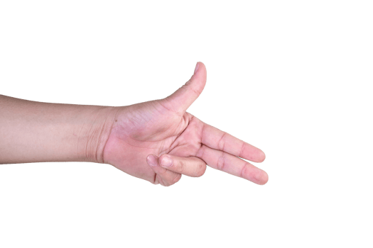 hand on isolated background clipping path png