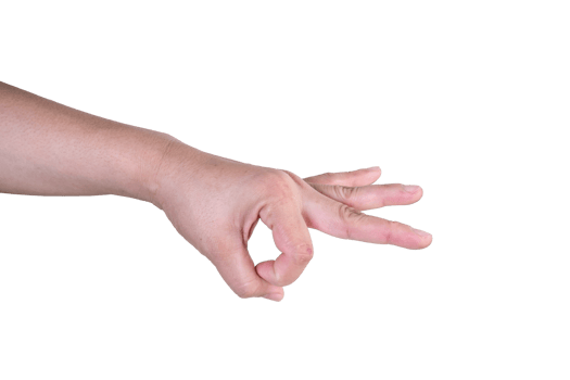 hand on isolated background clipping path png