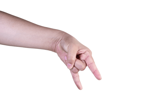 hand on isolated background clipping path png