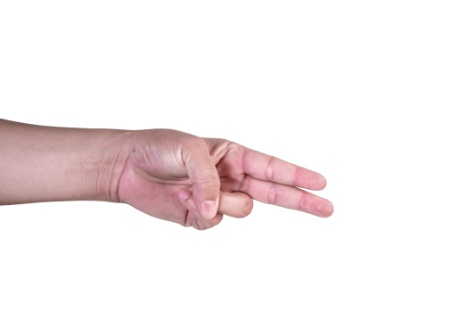 hand on isolated background clipping path png