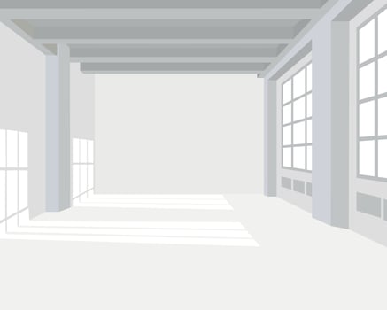 White empty room. Scandinavian interior design vector. white wall vector