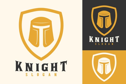 Vector Warrior Helmet Knight Logo Design