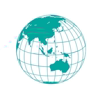 World map globe vector illustration