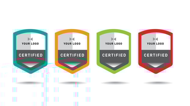 Certified logo badge vector illustration