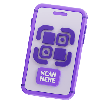 3d rendering scan qr code icon png
