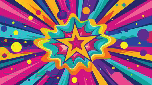 Abstract creative concept comic pop art style blank, layout template background vector
