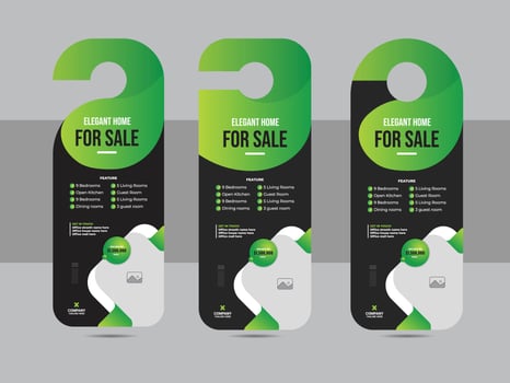 Real estate door hanger,Corporate business door hanger vector layout