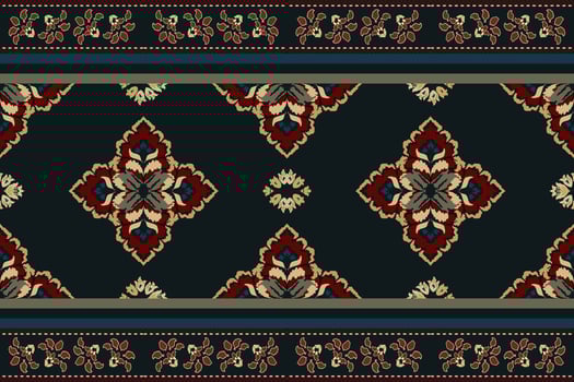 Ikat tribal Indian seamless pattern. Ethnic Aztec fabric carpet mandala ornament native boho chevron textile.Geometric African American oriental traditional vector illustrations. Embroidery style.