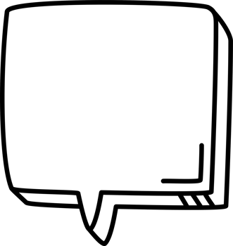 3d black and white color speech bubble balloon icon sticker memo keyword planner text box banner, flat png transparent element design
