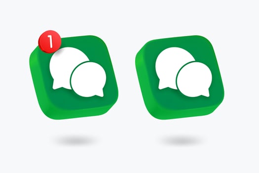 Conversation icons clipart isolated on white background. Vector 3d illustration