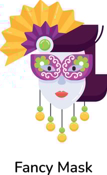 Trendy Fancy Mask vector