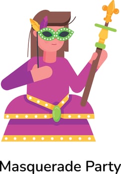 Trendy Masquerade Party vector