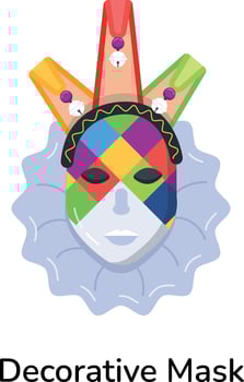 Trendy Decorative Mask vector