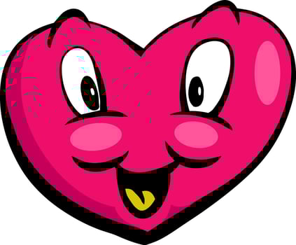 cute heart mascot vector illustration