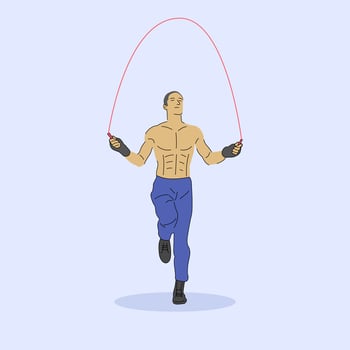 Free vector illustration skipping rope concept