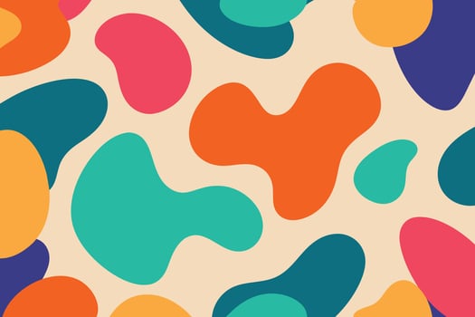 Colorful Organic Shapes Seamless Pattern vector