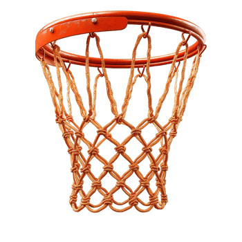 AI generated basketball hoop isolated on transparent background ,generative ai png