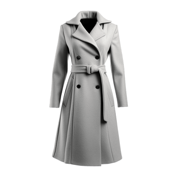 AI generated Fashion wool coat isolated on transparent background png