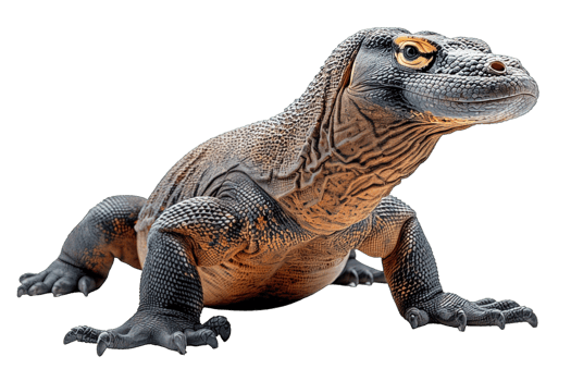 AI generated Komodo Dragon Isolated on Transparent Background ,generative ai png