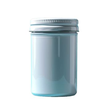 AI generated white medicine jar isolated on transparent background ,generative ai png