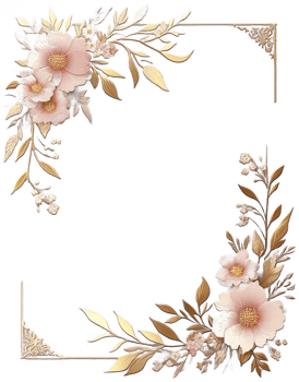 Floral Design For An Invitation Card png