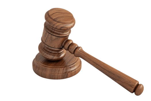 AI generated Gavel isolated isolated on transparent background png