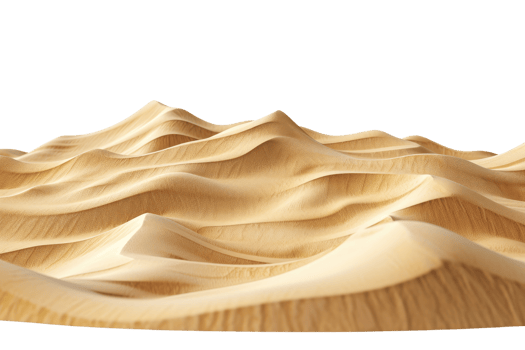 AI generated Dessert Sand Isolated on transparent background png