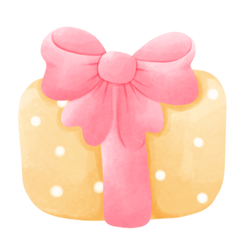 Cute present or gift box png