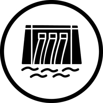 Water Dam Vector Icon