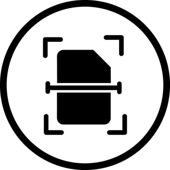 Scanning Document Vector Icon