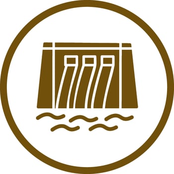 Water Dam Vector Icon