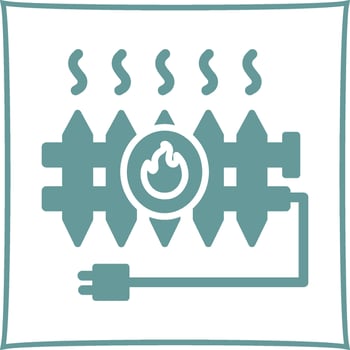Heat Radiator Vector Icon