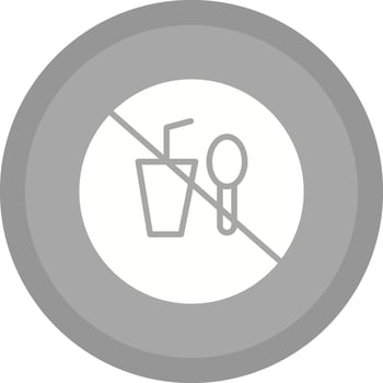 No Food or Drinks Vector Icon