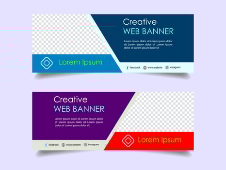 Creative corporate business marketing social media banner post template, Promotional banner for social media post, web banner and flyer, Sale banner for web and social media template vector