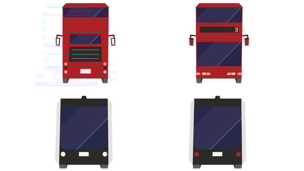 Public Transportation services inside the city for passengers Vector illustration