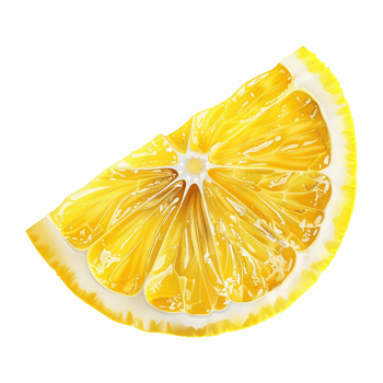 AI generated Lemon slice isolated on transparent background png