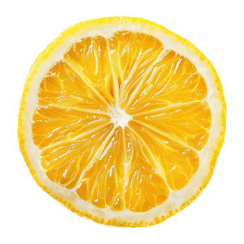 AI generated Lemon slice isolated on transparent background png