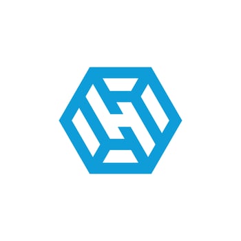 Letter H diamond tech logo vector
