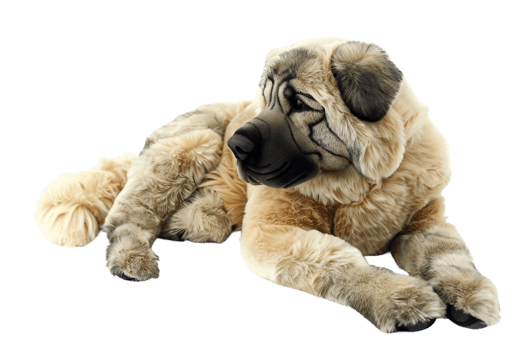 AI generated Plush Anatolian Dog On Transparent Background. png
