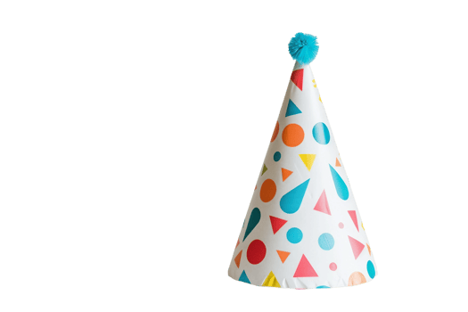 AI generated Party Hat On Transparent Background. png