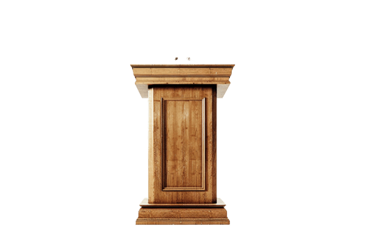 AI generated Event Speaker Podium On Transparent Background. png