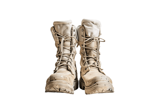 AI generated Combat Boots On Transparent Background. png
