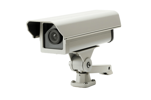 AI generated Security Cameras On Transparent Background. png
