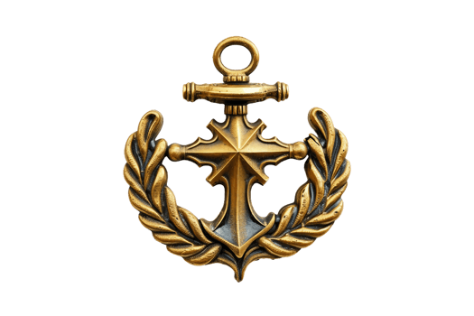 AI generated Officer Cap Badge On Transparent Background. png