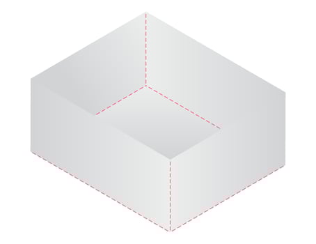 Box packaging die cut template design. 3d mock-up vector