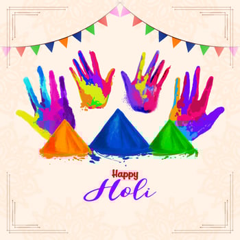 Elegant Happy Holi traditional Indian festival colorful card design vector