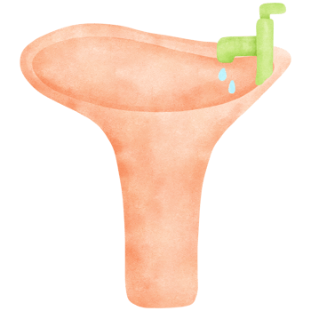 Orange basin drawing png