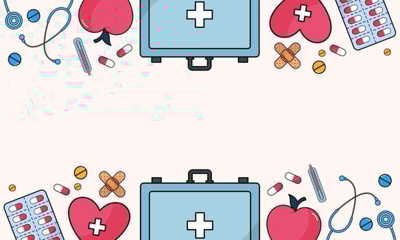 National doctor's day hand drawn background vector
