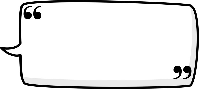 Black and white color speech bubble balloon with quotation marks, icon sticker memo keyword planner text box banner, flat png transparent element design