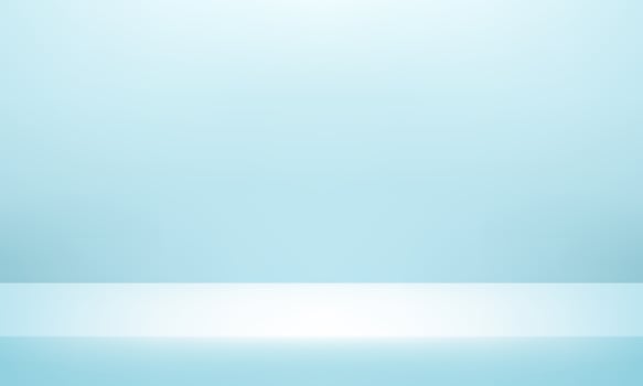 Empty pastel Blue studio room background. Use for product display presentation, cosmetic display mockup, showcase, media banner, etc. Vector illustration.